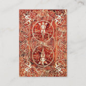 ROTE WEISSE, SCHWARZE WIRBEL UND ANGELN VISITENKARTE (Rückseite)