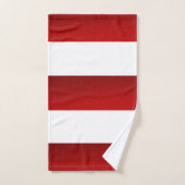 Rote weiße Streifen Badhandtuch Set (Handtuch)