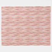 Rote weiße Streifen   Fleecedecke (Vorderseite (Horizontal))