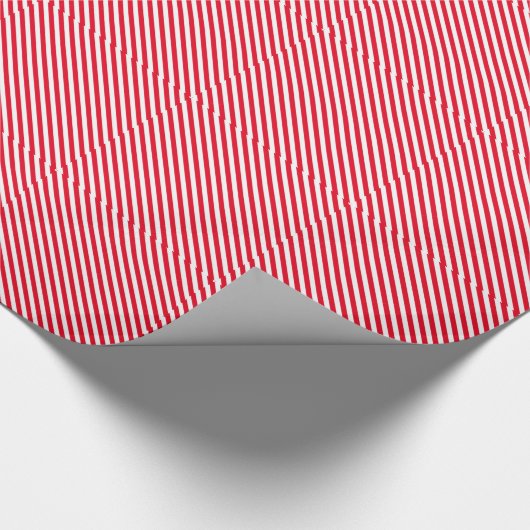 Rote/weiße Streifen Geschenkpapier (Ecke)