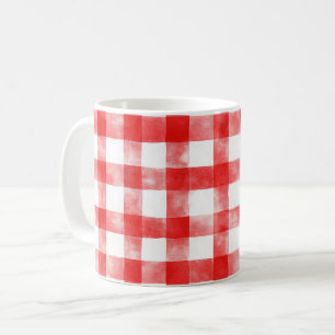 Rote weiße Streifen Kaffeetasse