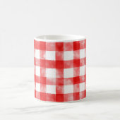 Rote weiße Streifen Kaffeetasse (Mittel)
