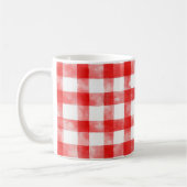 Rote weiße Streifen Kaffeetasse (Links)
