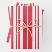 Rote weiße Streifen Küste Geschenkpapier Set (Beispiel)