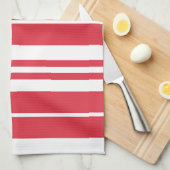 Rote weiße Streifen Küste Geschirrtuch (Viertel Falte)