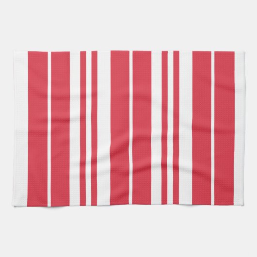 Rote weiße Streifen Küste Geschirrtuch (Horizontal)