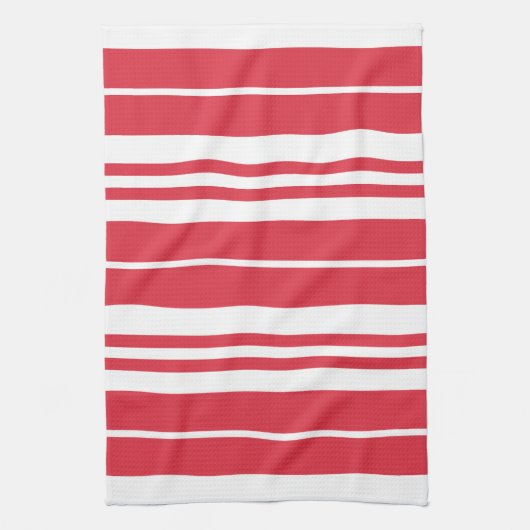 Rote weiße Streifen Küste Geschirrtuch (Vertikal)