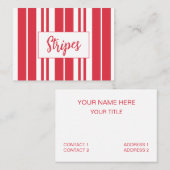 Rote weiße Streifen Küste Visitenkarte (Vorne/Hinten)