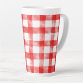 Rote weiße Streifen Milchtasse (Rechte Ecke)