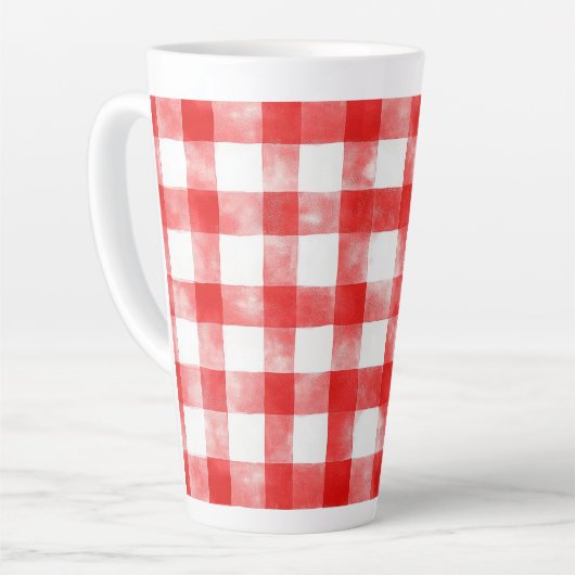 Rote weiße Streifen Milchtasse (Linke Ecke)