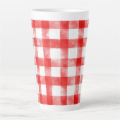 Rote weiße Streifen Milchtasse (Vorderseite)