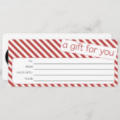 ROTE WEISSE STRIPE XMAS-SAISON-LOGO-GESCHENKE-ZERT (Vorne/Hinten)