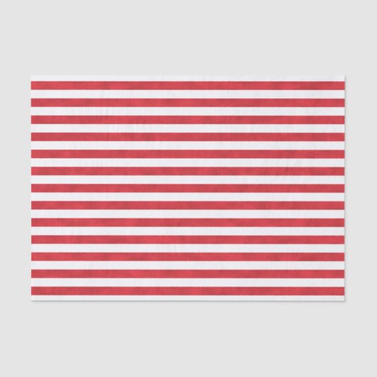Rote weiße strukturierte Streifen-hübsches Seidenpapier (Vorderseite)