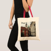 Rote weiße Taschen-Tasche Prags Tragetasche (Vorderseite (Produkt))