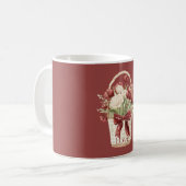 Rote weiße Tulpen Blumen Korb Kaffeetasse (Vorderseite Links)
