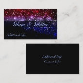 Rote weiße u. blaue Schein-Visitenkarte Visitenkarte (Vorne/Hinten)