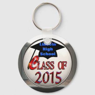 Rote weiße u. blaue u. silberne Klasse von Schlüsselanhänger