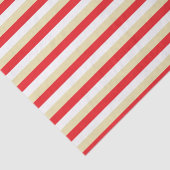 Rote, weiße und beige Streifen Seidenpapier (Ausschnitt)