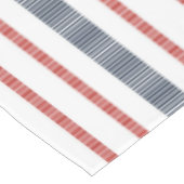 Rote, weiße und blau gestreifte Streifen Tablette Tischdecke (Schrägansicht)