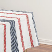 Rote, weiße und blau gestreifte Streifen Tablette Tischdecke (Beispiel)