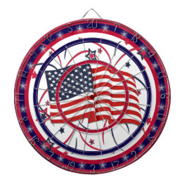 Rote Weiße und Blaue amerikanische Flagge Regulier Dartscheibe