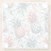 Rote, weiße und blaue Ananas Glasuntersetzer (Rückseite)