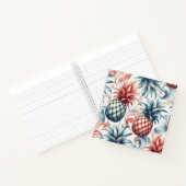 Rote, weiße und blaue Ananas Notizblock (Innenseite)