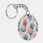 Rote, weiße und blaue Ananas Schlüsselanhänger (Vorderseite links)