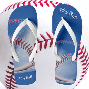 Rote Weiße und Blaue Baseball Flip Flops Badesandalen