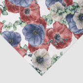 Rote, weiße und blaue Blumen Seidenpapier (Ausschnitt)