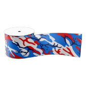 Rote weiße und blaue Camouflage Ripsband (Spule)