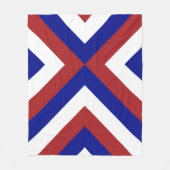 Rote, weiße und blaue Chevronen Fleecedecke (Vorderseite)