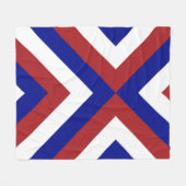 Rote, weiße und blaue Chevronen Fleecedecke (Vorderseite (Horizontal))