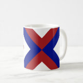 Rote, weiße und blaue Chevronen Kaffeetasse (VorderseiteRechts)