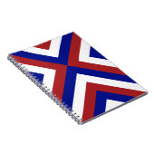 Rote, weiße und blaue Chevronen Notizblock (Rechte Seite)