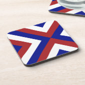 Rote, weiße und blaue Chevronen Untersetzer (Linke Seite)