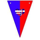 Rote weiße und blaue Dreieck-Party-Flaggen-Fahne Wimpelkette (Erste Fahne)