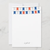 Rote weiße und blaue Einladung (Rückseite)