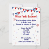 Rote weiße und blaue Fahnen-Einladung Einladung (Vorderseite)