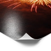 Rote, weiße und blaue Feuerwerke I Patriotic Fotodruck (Ecke)