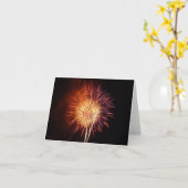 Rote, weiße und blaue Feuerwerke I Patriotic Karte (Gelbe Blume)