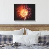 Rote, weiße und blaue Feuerwerke I Patriotic Leinwanddruck (Insitu (Schlafzimmer))