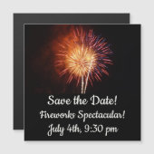 Rote, weiße und blaue Feuerwerke I Patriotic Magnetkarte (Vorne/Hinten)