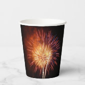 Rote, weiße und blaue Feuerwerke I Patriotic Pappbecher (Rückseite)