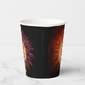 Rote, weiße und blaue Feuerwerke I Patriotic Pappbecher (Rechts)