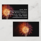 Rote, weiße und blaue Feuerwerke I Patriotic Visitenkarte (Vorne/Hinten)