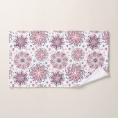 Rote weiße und blaue Feuerwerke und Sterne Badhandtuch Set (Handtuch)