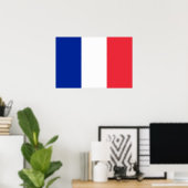 Rote, weiße und blaue Flagge Frankreichs Poster (Heimbüro)