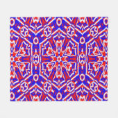 Rote, Weiße und Blaue Geometrien Fleecedecke (Vorderseite (Horizontal))
