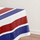 Rote weiße und blaue gestreifte Tischdecke (Beispiel)